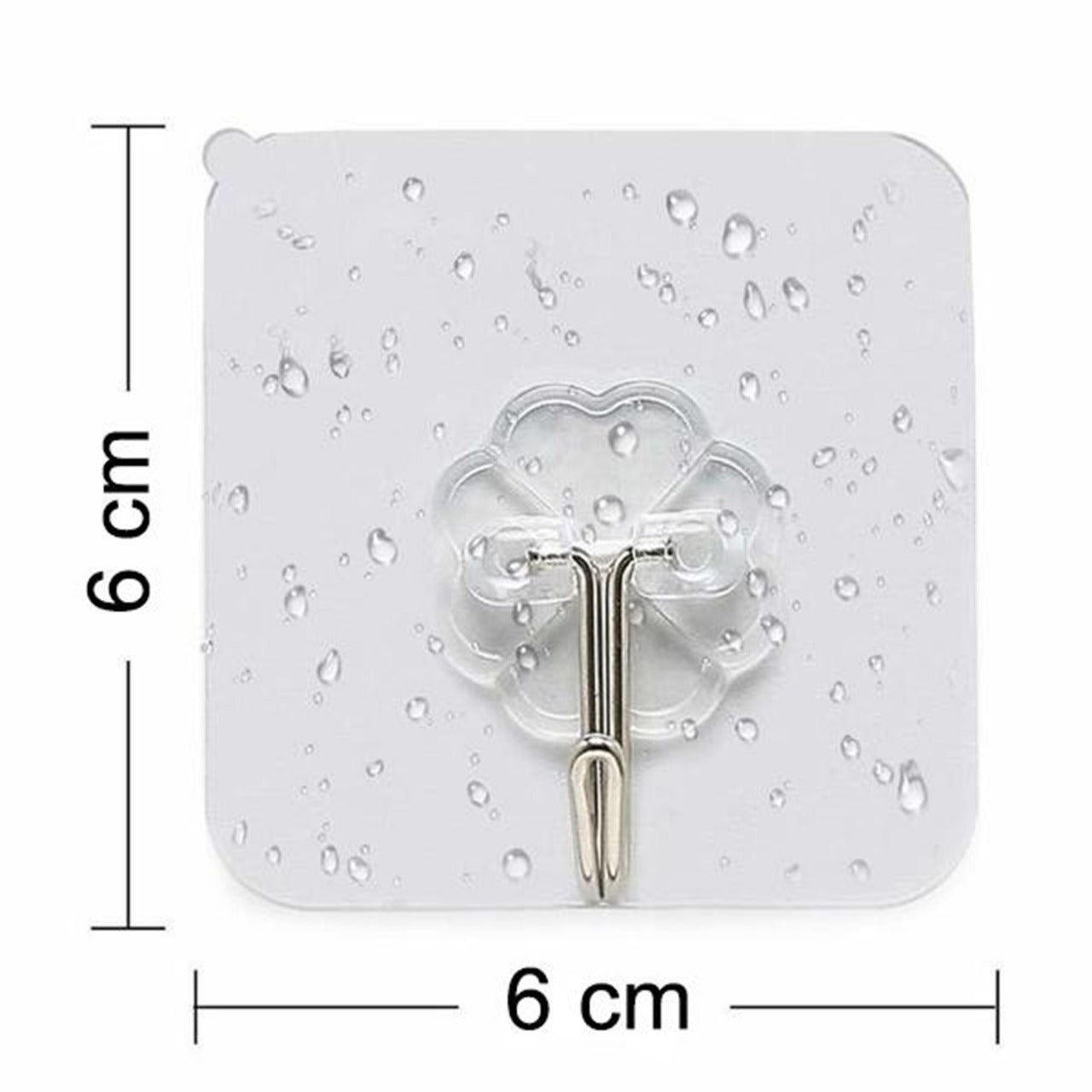 Small stainless steel hooks with adhesive, 100 pieces Small stainless steel hooks with adhesive, 100 pieces